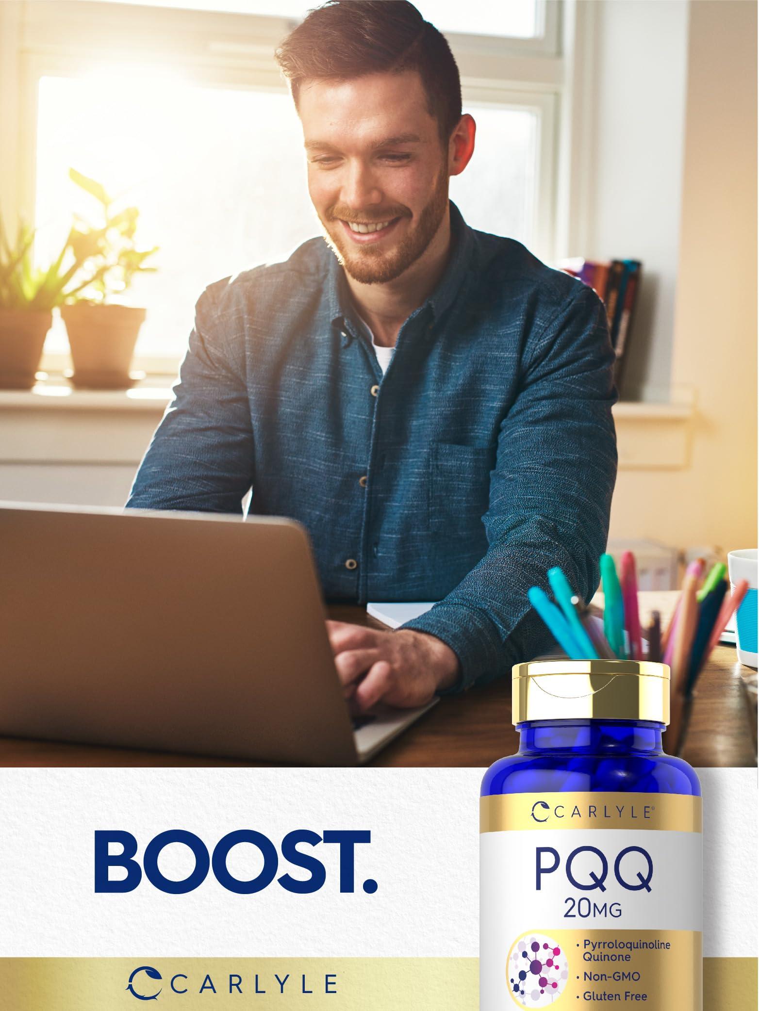Carlyle Carlyle PQQ Supplement 20 mg | 60 Capsules | Non-GMO and Gluten Free