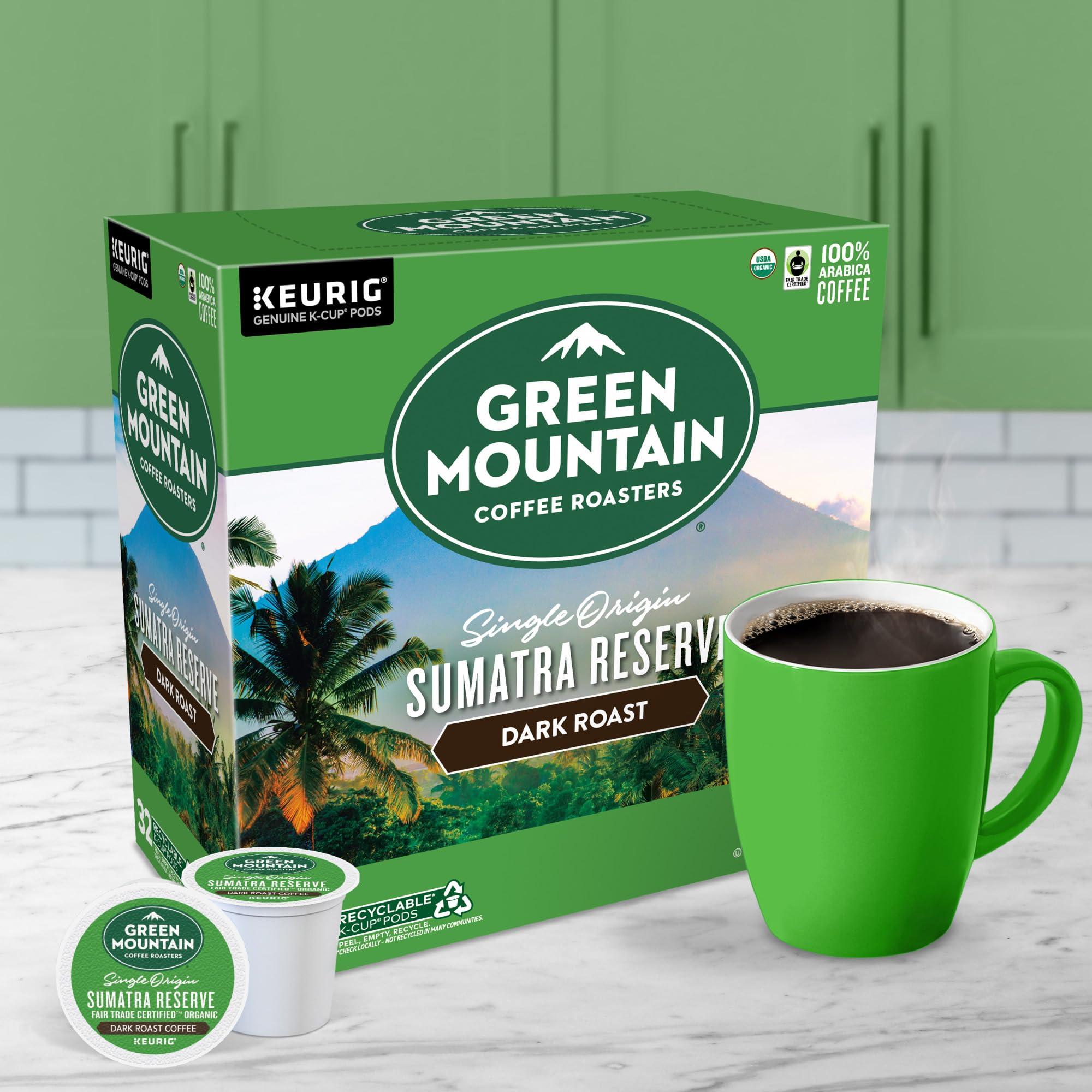 Green Mountain Coffee Roasters Green Mountain Coffee Roasters Sumatra Reserve Coffee, Keurig Single-Serve K-Cup pods, Dark Roast, 32 Count