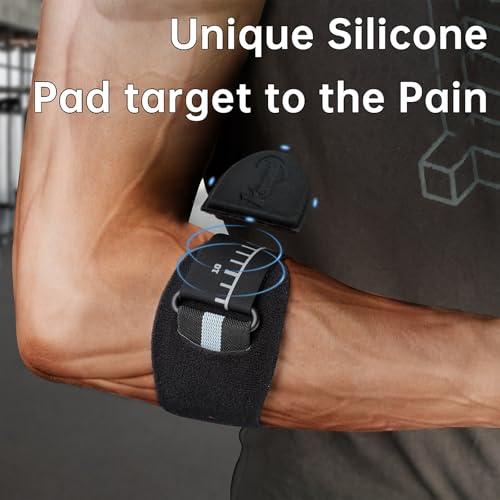 Kenspeed Kenspeed Elbow Brace for Tendonitis, Tennis Golfer\'s Elbow Pain Relief, with Removebale Pad adjustable elbow relief strap for Men and Women