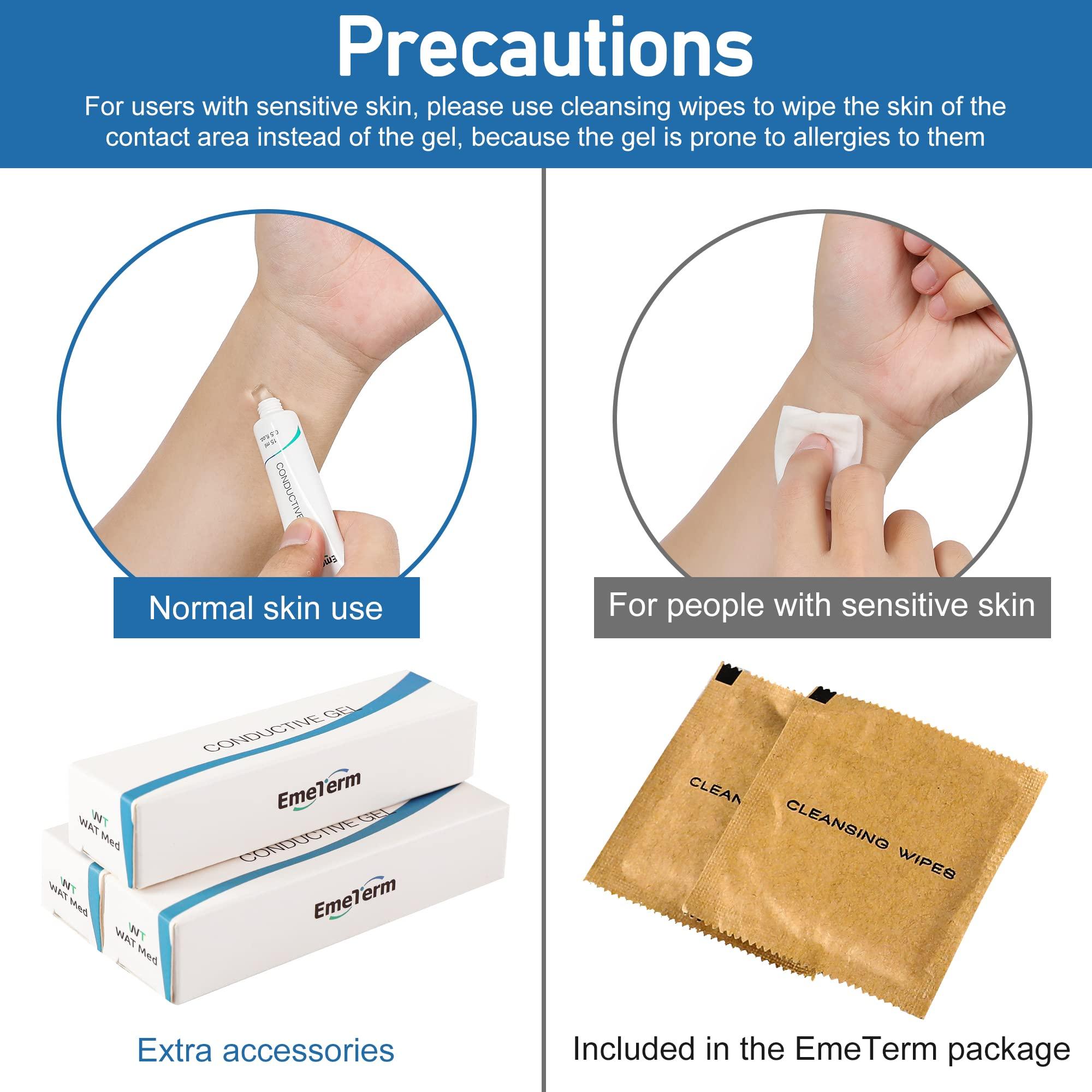 EmeTerm EmeTerm Anti-Nausea Wristband Relieve Morning Motion Travel Sickness Rechargeable Drug Free Bands Without Side Effects - Extra 2pack Conductive Gel