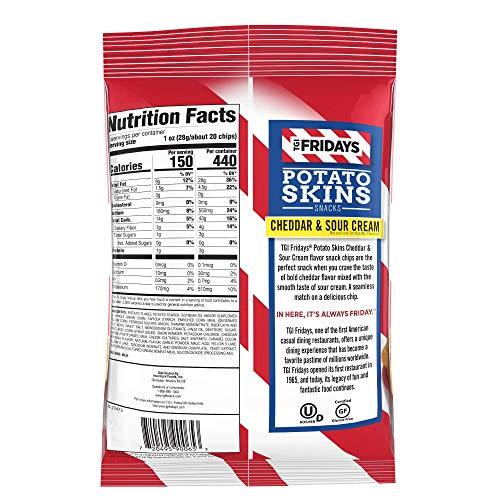 TGI FRIDAYS TGI Friday's, Potato Skins Snack Chips, Cheddar & Sour Cream, 3.0 oz. (6 Count)