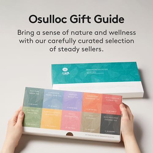 OSULLOC OSULLOC Premium Tea Collection (40 count, 10 flavors x 4 ea), Assorted Tea bag Sampler, Tea Gift sets for Tea lover, Self Care Gift Box, Premium Organic Pure & Blended Tea from Jeju