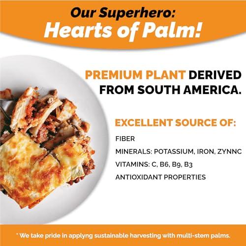 Palmini Palmini Lasagna Noodles | Low-Carb Pasta, Low-Calorie Hearts of Palm Pasta | Keto Pasta, Gluten Free, Vegan, Non-GMO, Plant Based Pasta, Healthy Noodles | Seen on Shark Tank |(12 Ounce - Pack of 6)