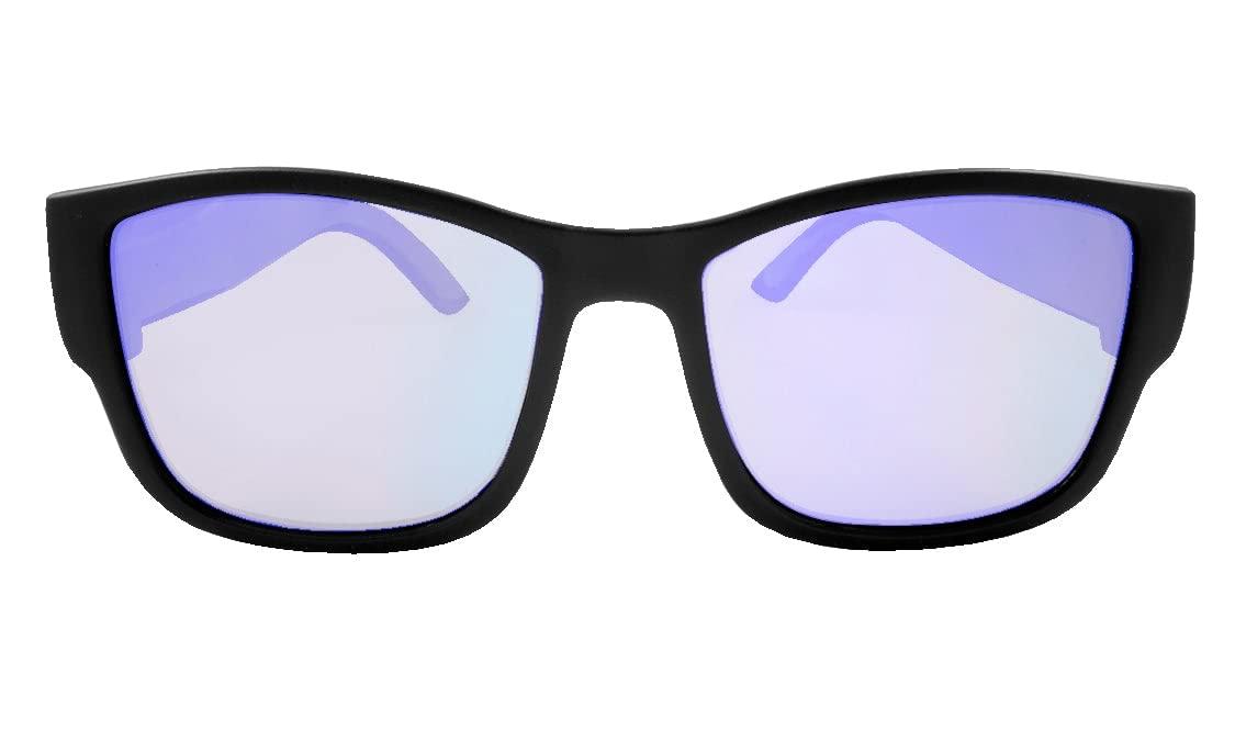 BOMBER BOMBER Blue Light Blocking Glasses for Men or Women, Gomer-Bomb Matte Black Frame with Clear Anti Blue Light Lens and Non Slip Gray Foam Lining- GM301 - Blue Light Glasses