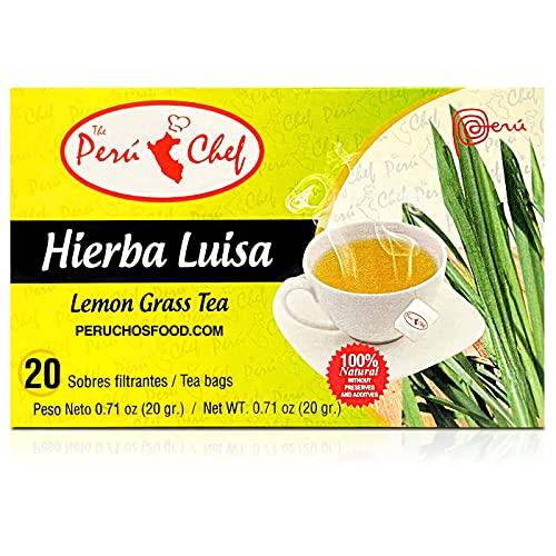 Peruchef Peruchef Te Hierba Luisa 20 Sobres Filtrantes | 20 Tea Bags of Lemon Grass from Peru 3 Pack