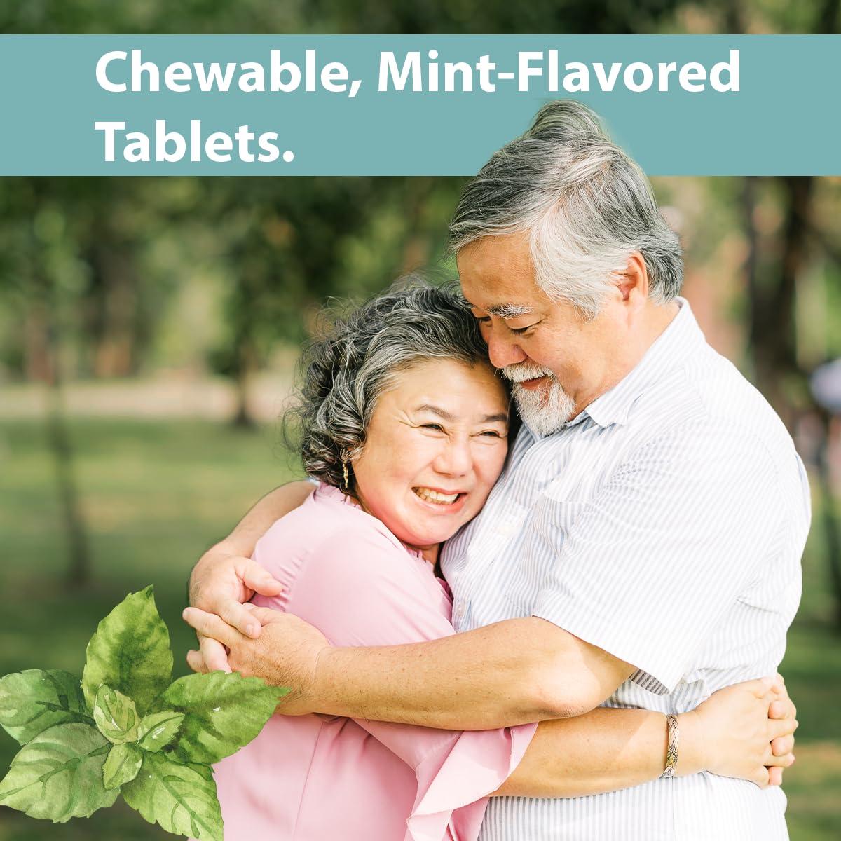 GeriCare GeriCare Chewable Gas Relief Simethicone 80mg, Fast-Acting Relief from Digestive Gas Buildup, Bloating and Abdominal Discomfort, 8 Count (Pack of 1)