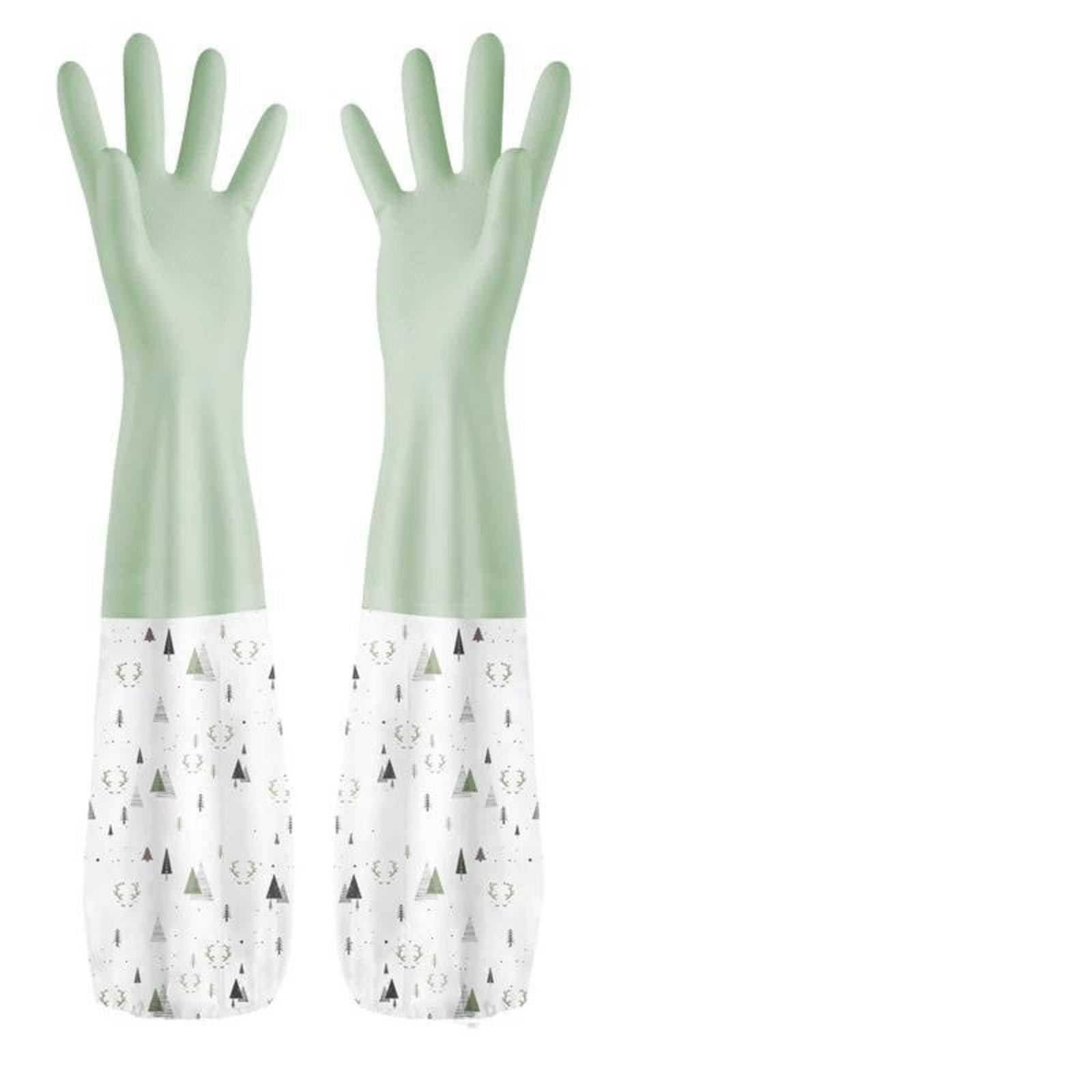 DOOKAA DOOKAA Dishwashing gloves thickened rubber gloves winter laundry warm waterproof gloves winter home latex gloves