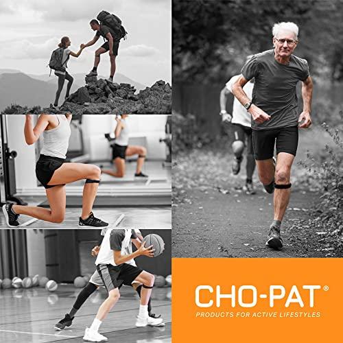 Cho-Pat Cho-Pat Original Knee Strap, Patella Support for Runner’s Knee, Jumper’s Knee, Osgood Schlatter’s, and Chondromalacia, Black, X-Large