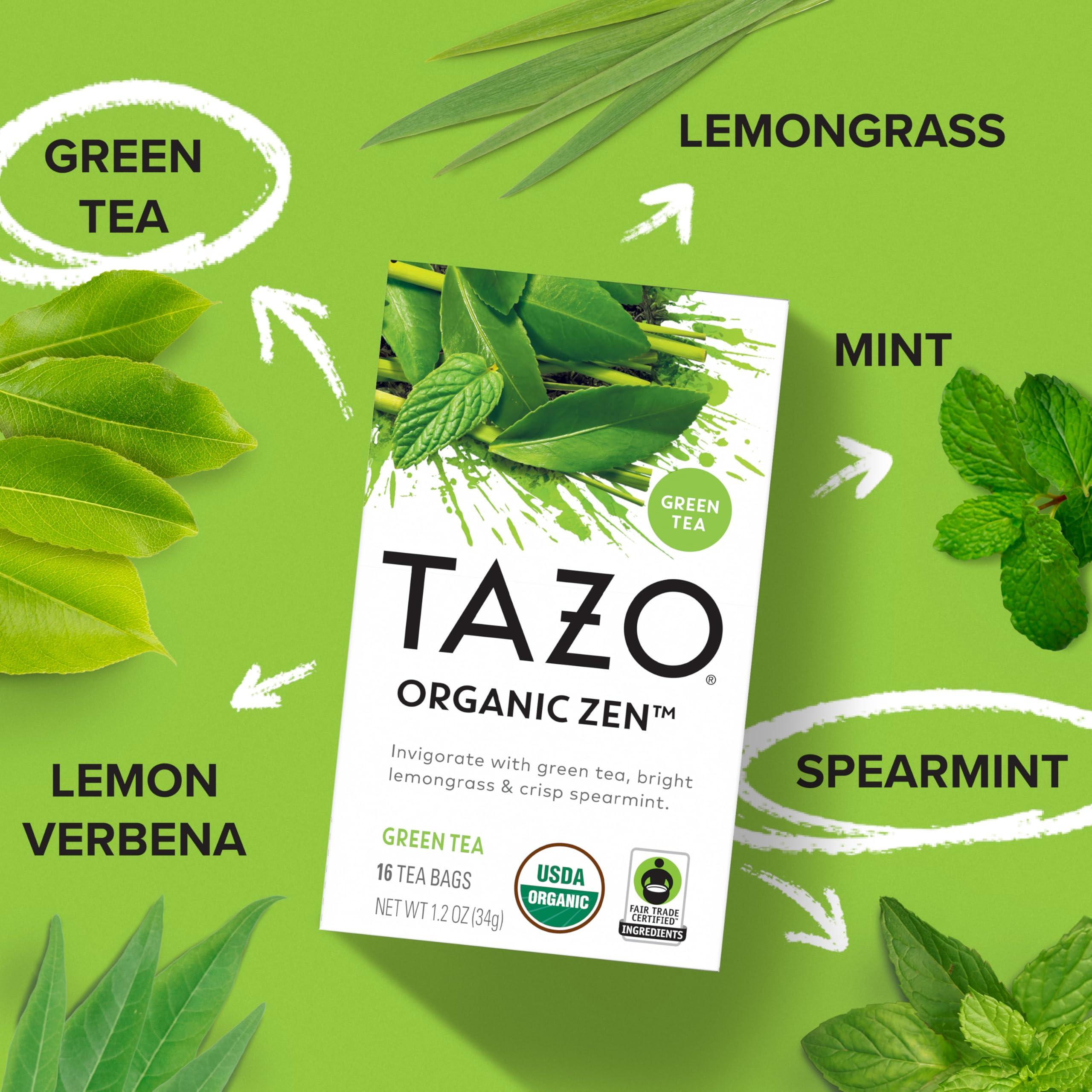 TAZO TAZO Organic Zen Green Tea, 16 Total Tea Bags