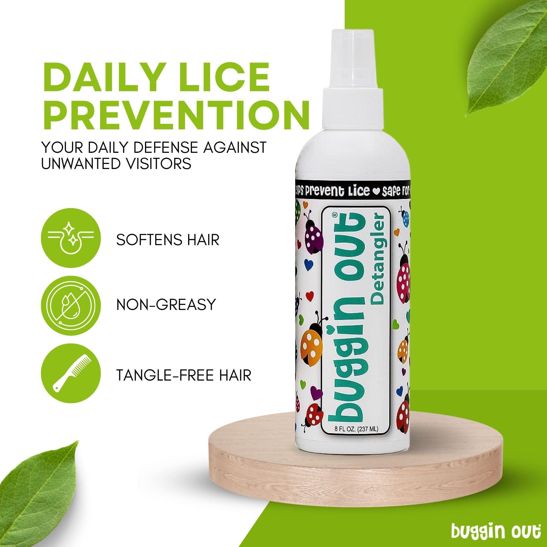 buggin out buggin out Detangler Spray | No More Lice | No More Tangles | Safe For Kids | Use Daily | 16oz
