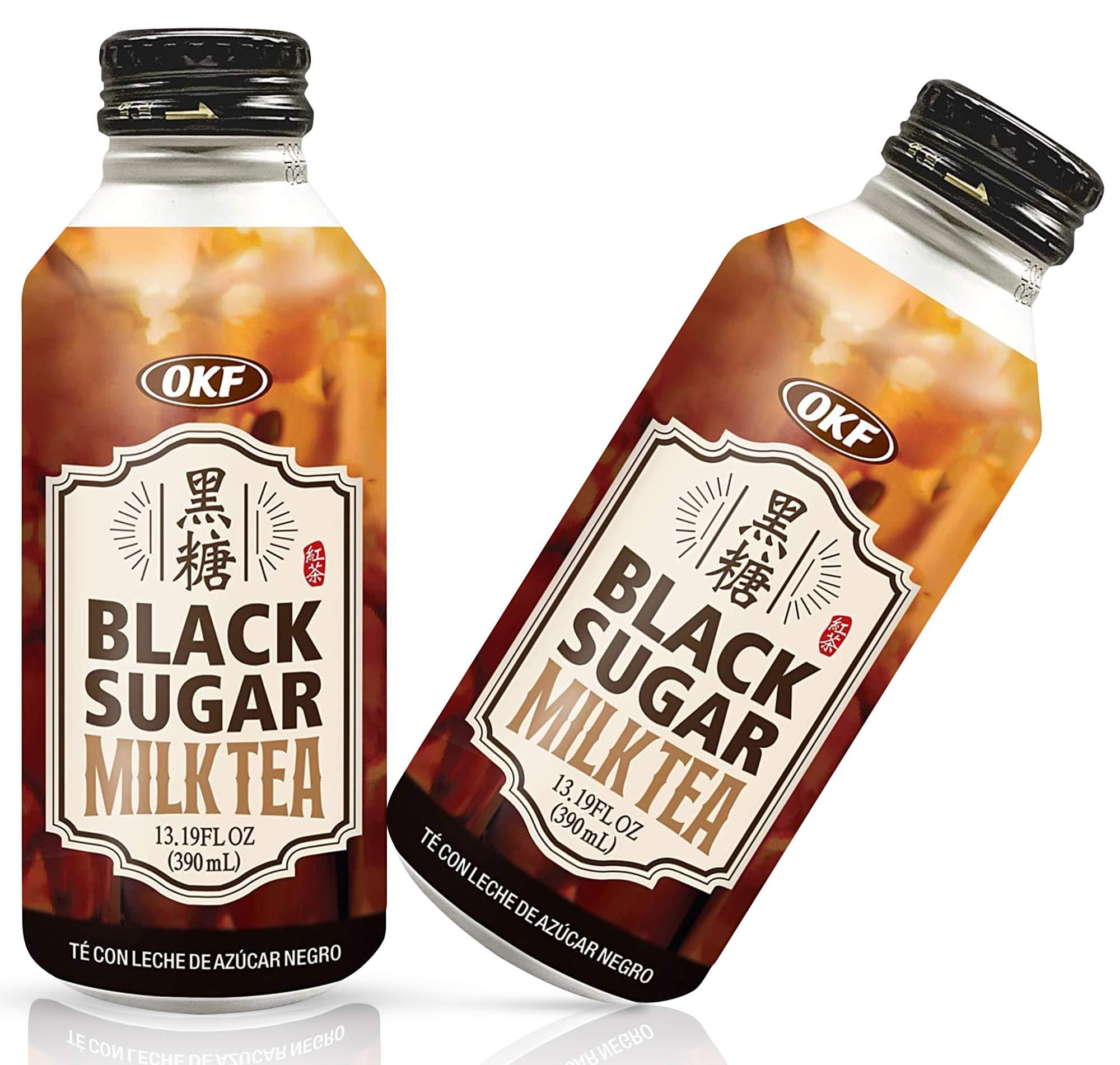 OKF OKF Black Sugar Milk Tea, Boba' s Perfect Partner. 13.19 Fluid Ounce (Black Tea, 12 Pack)