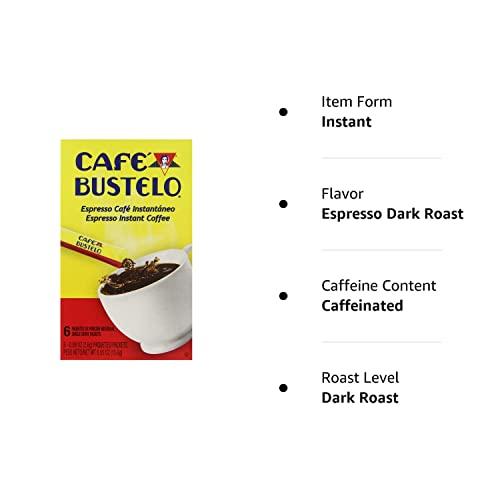 CAFÉ BUSTELO Cafe Bustelo Instant Espresso Coffee Single Serve Packets 6 Count (Pack of 4)