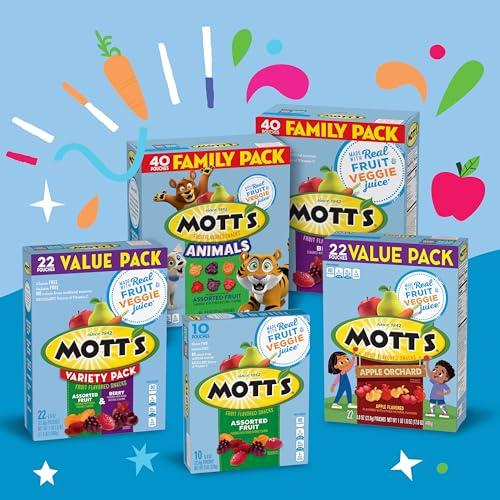Mott's Mott\'s Fruit Flavored Snacks, Assorted Fruit, Gluten Free Snack, Family Pack, 40 Ct, 32 oz