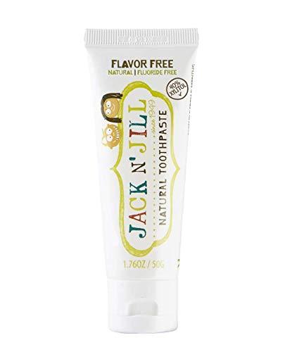 JACK N' JILL ................. SINCE 1949 Jack N\' Jill Natural Children\'s Toothpaste, Flavor-Free, Fluoride Free, SLS Free, Vegan, 6-Pack