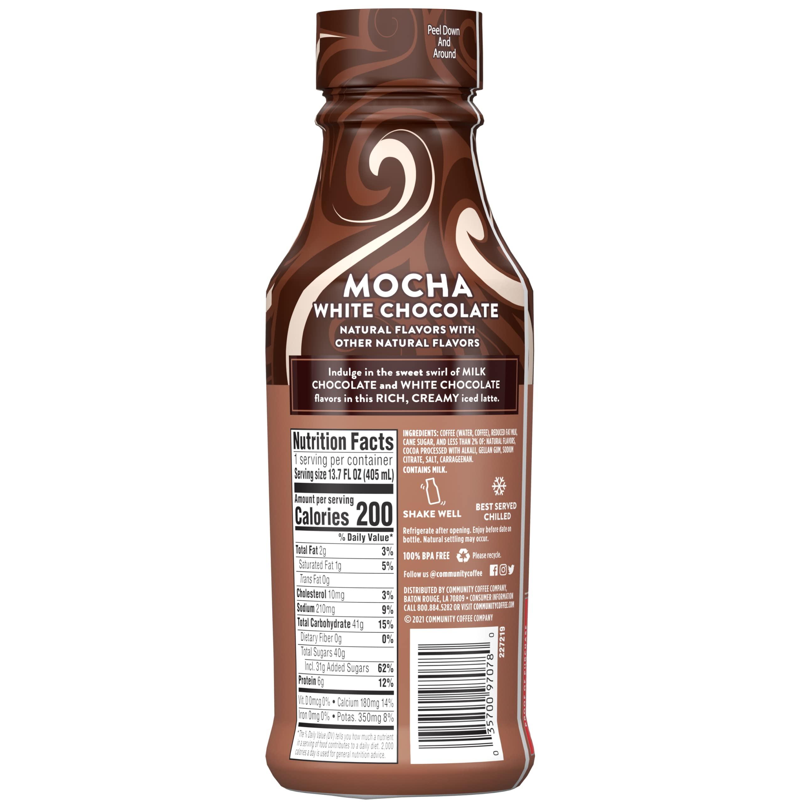 Community Coffee Community Coffee Mocha White Chocolate Iced Latte Ready To Drink 13.7 Ounce Bottle