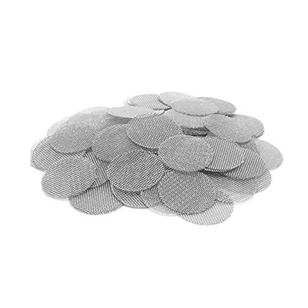VideoPUP VideoPUP 50 Pieces 60 mesh 1/2 Inch Stainless Steel Screens Pipe Screen Filters, Premium Type 304 Pipe Screen Filters, Silver