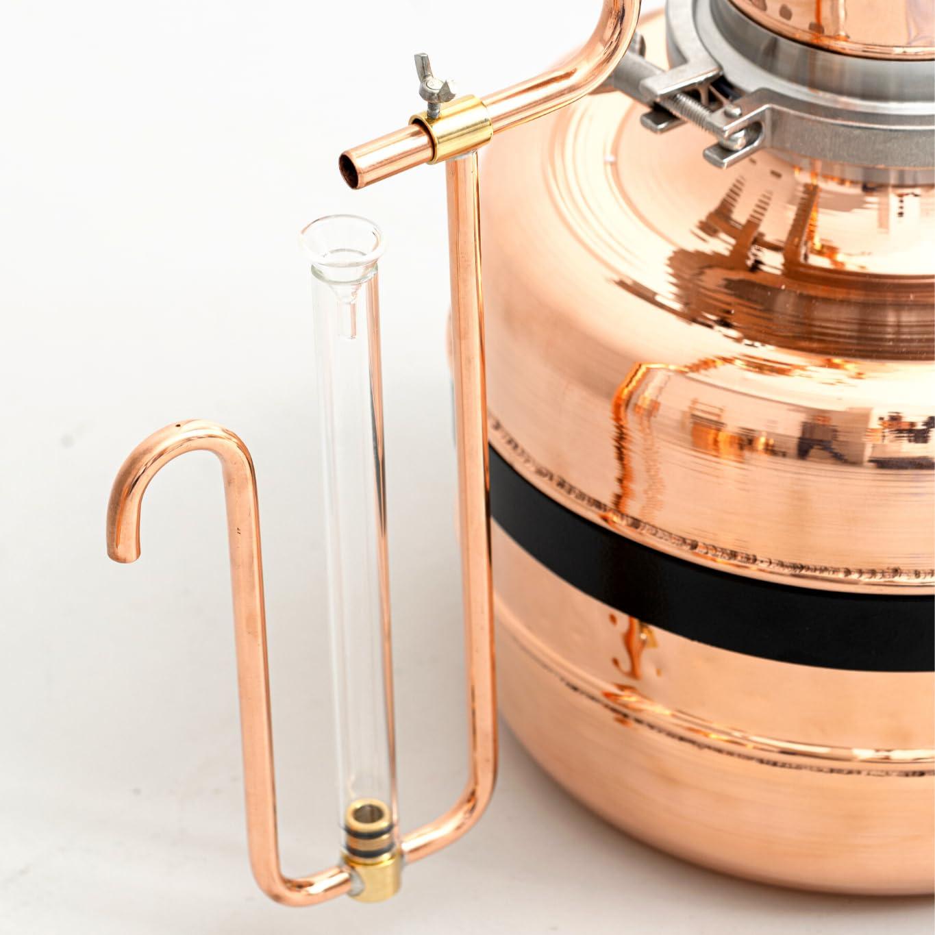 Copper Pro Essential Oil Distiller 2L 4 inches (premium kit) - Essential Oil Distiller for Steam Distillation Oil Making and Extracting - Home Distiller Equipment DIY Essential Oil from Herbs, Plants and Flowers