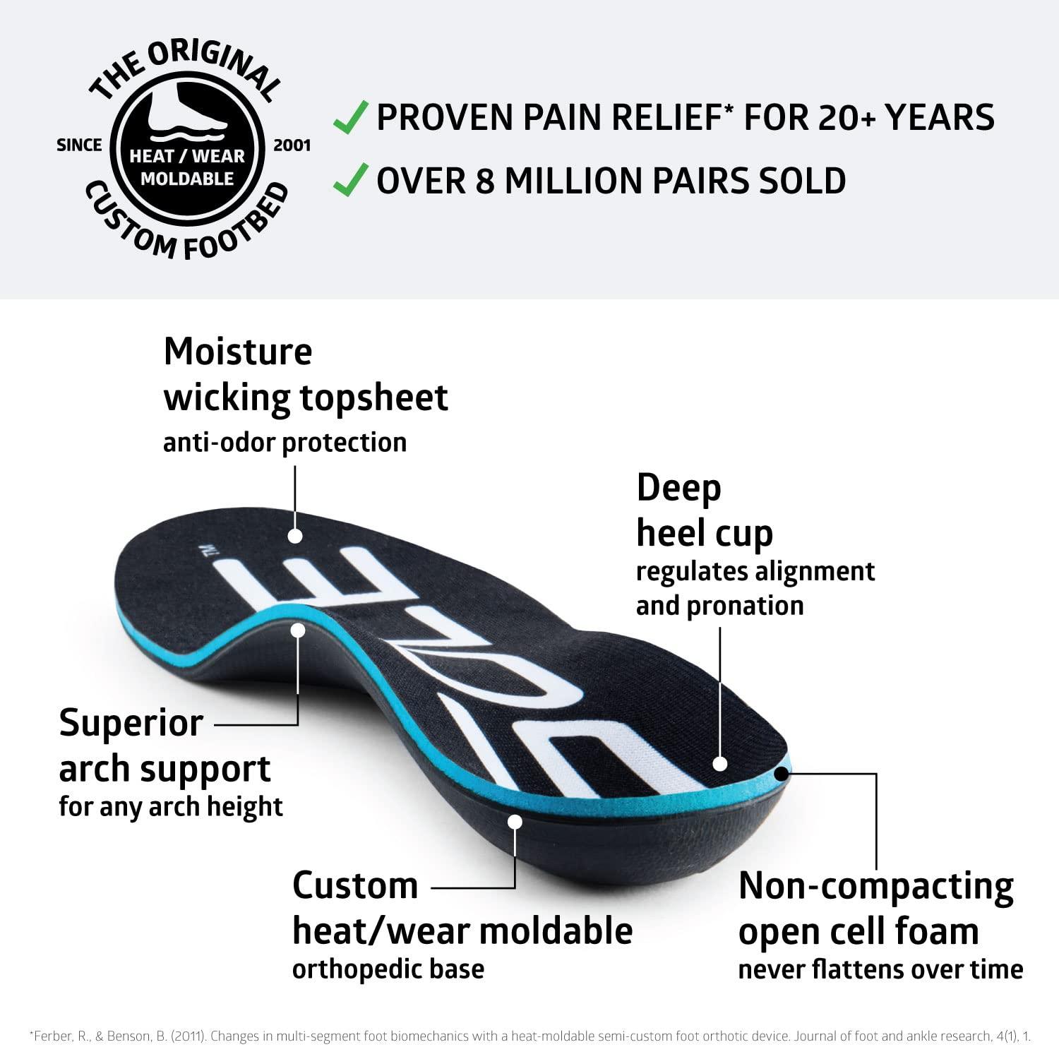 SOLE SOLE Active Thick Insoles - Men\'s Size 12/Women\'s Size 14 Black