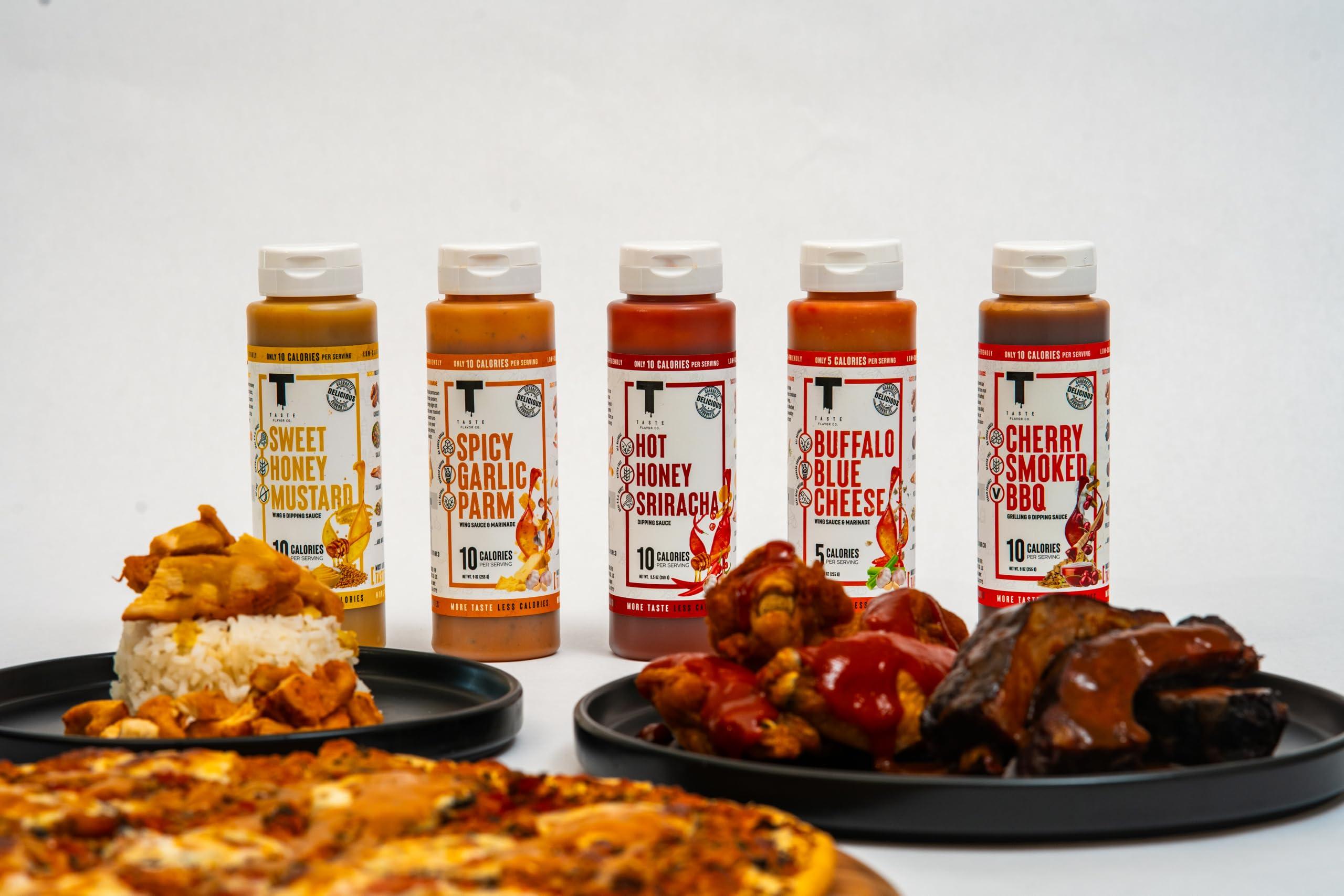Taste Flavor Co. Taste Flavor Co. Spicy Garlic Parm, Wing Sauce and Marinade, Great Tasting, Keto Friendly, Low-Calorie Sauce