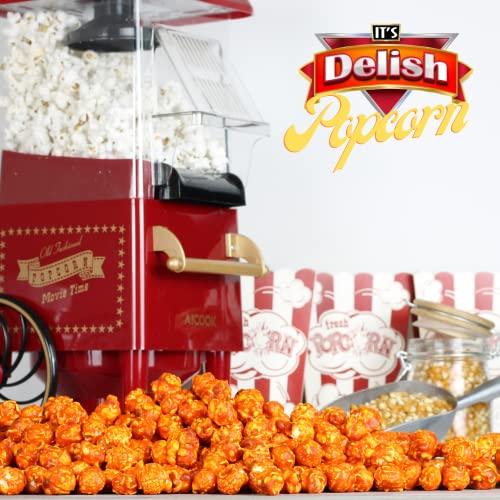 It's Delish Gourmet Orange Flavored Popcorn by It's Delish, 16 Oz Jumbo Container | Bulk Air Popped Pop Corn Snack - Fruity Orange Themed Candy Confetti – Gluten Free, Vegan, Kosher, 1 Count
