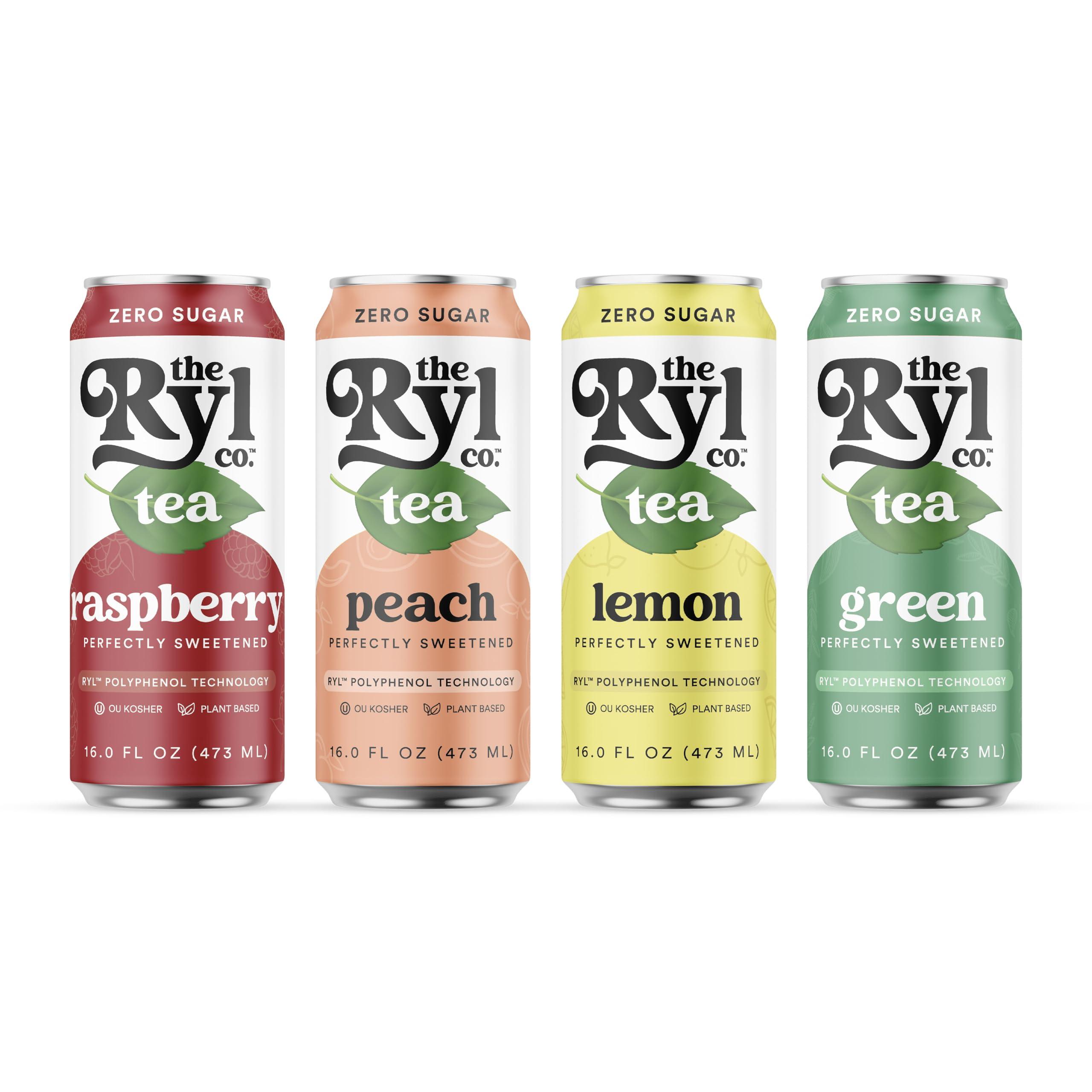 The Ryl Co Ryl Iced Tea, Variety Pack, Antioxidant Superblend, Zero Sugar, Low Carb, Zero Calorie Iced Tea, 16.0 Fl Oz (12-Pack)