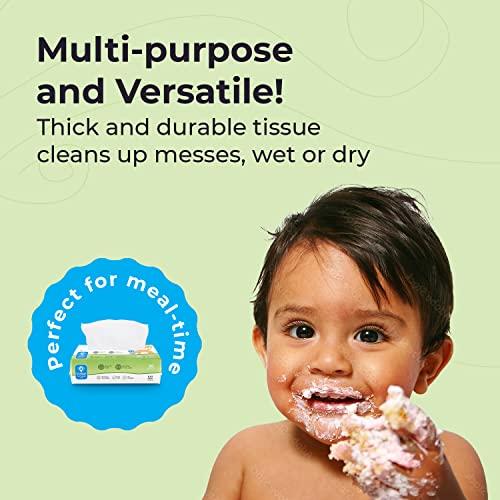 Peekapoo Peekapoo Cotton Tissues - Use Wet or Dry, Unscented, Hypoallergenic, Ultra Soft Tissues for Children, Suitable for Sensitive Skin, Strong & Absorbent, 480 Count