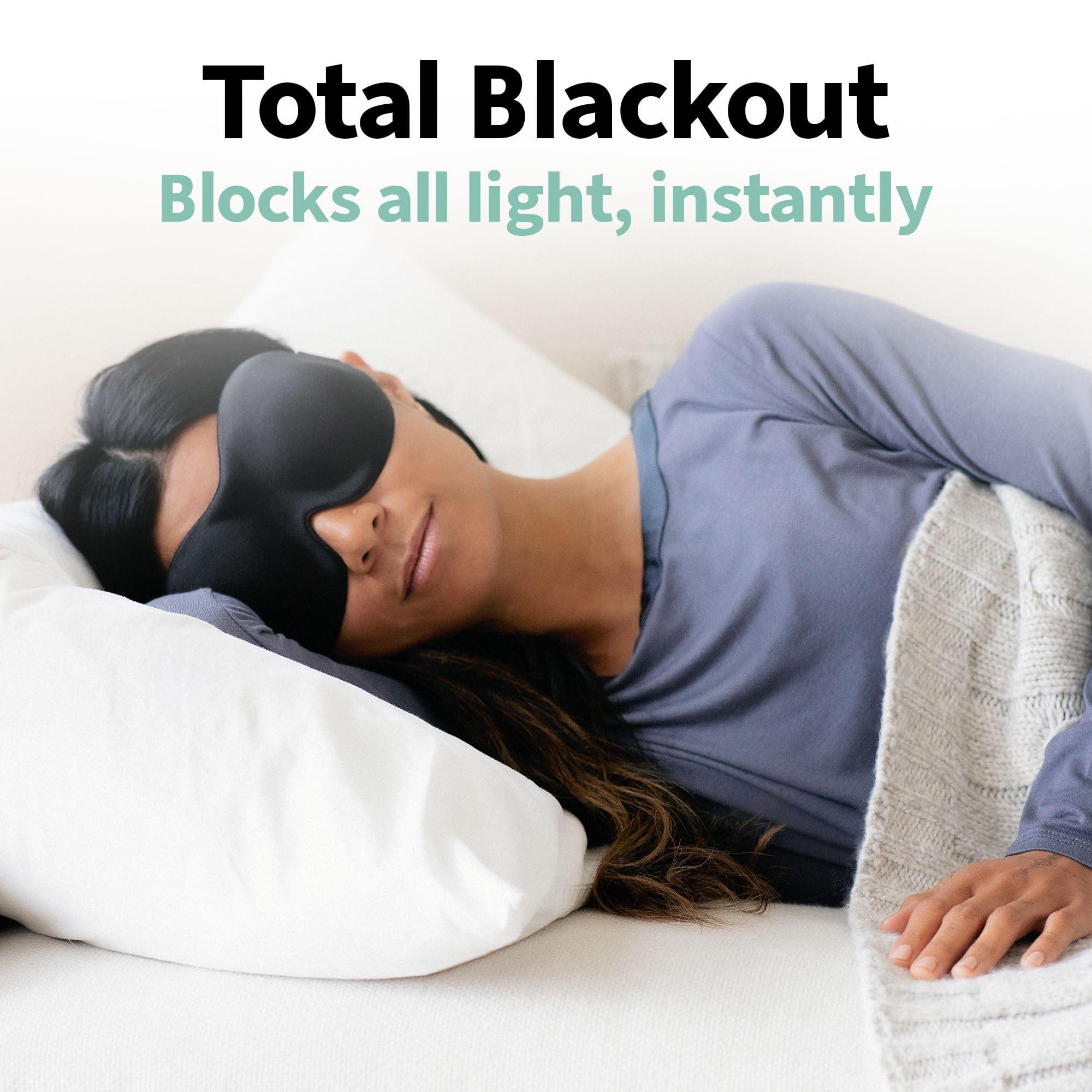 Nidra Nidra Small Medium Sleep Mask for Women & Men, Blackout Blindfold Eye Mask, Deep Rest, 3D Comfort Contoured for Side Sleepers, Lightweight & Soft, Light Blocking for Travel, Yoga, Sleeping, Purple