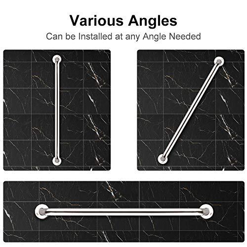 supregear supregear Bathroom Grab Bar, 24 inch 304 Stainless Steel Bathroom Safety Grab Bars Balance Grab Bar in Chrome for Bathtub Shower Toilet Kitchen Bedroom, Concealed Screw Wall Mounted