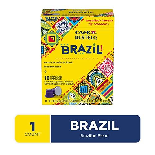 CAFÉ BUSTELO Café Bustelo Espresso Dark Roast Coffee, 10 Count Capsules for Espresso Machines, 11 Intensity (Packaging May Vary)