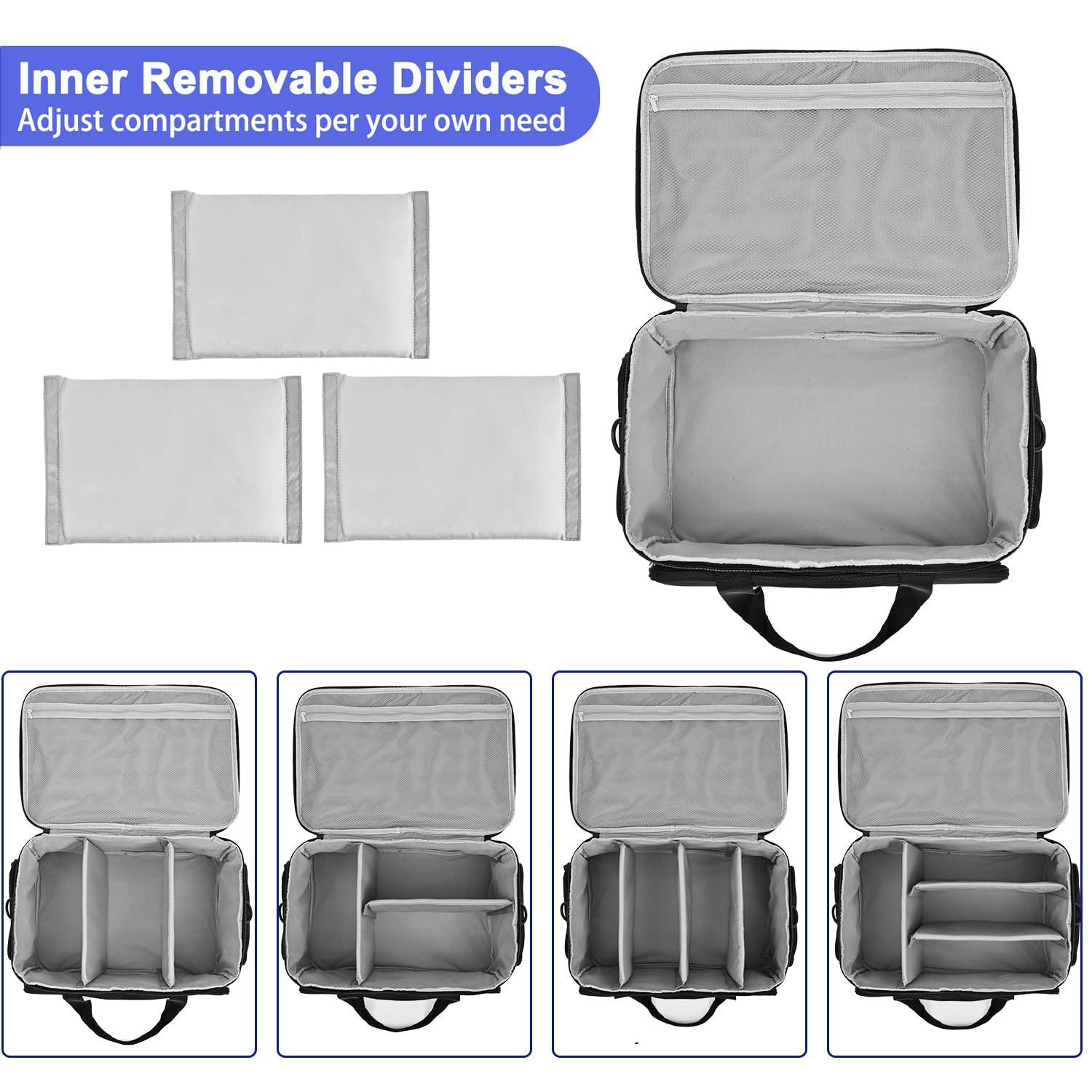 LEFOR·Z LEFOR·Z Home Health Nurse Bag Medical Bag Empty First Aid Storage with Detachable Divider Medical Supplies Bag for Nursing Student,Therapist,Doctors