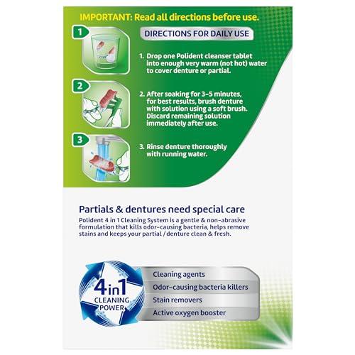 Polident Polident 3 Minute Denture Cleanser Tablets - 120 Count