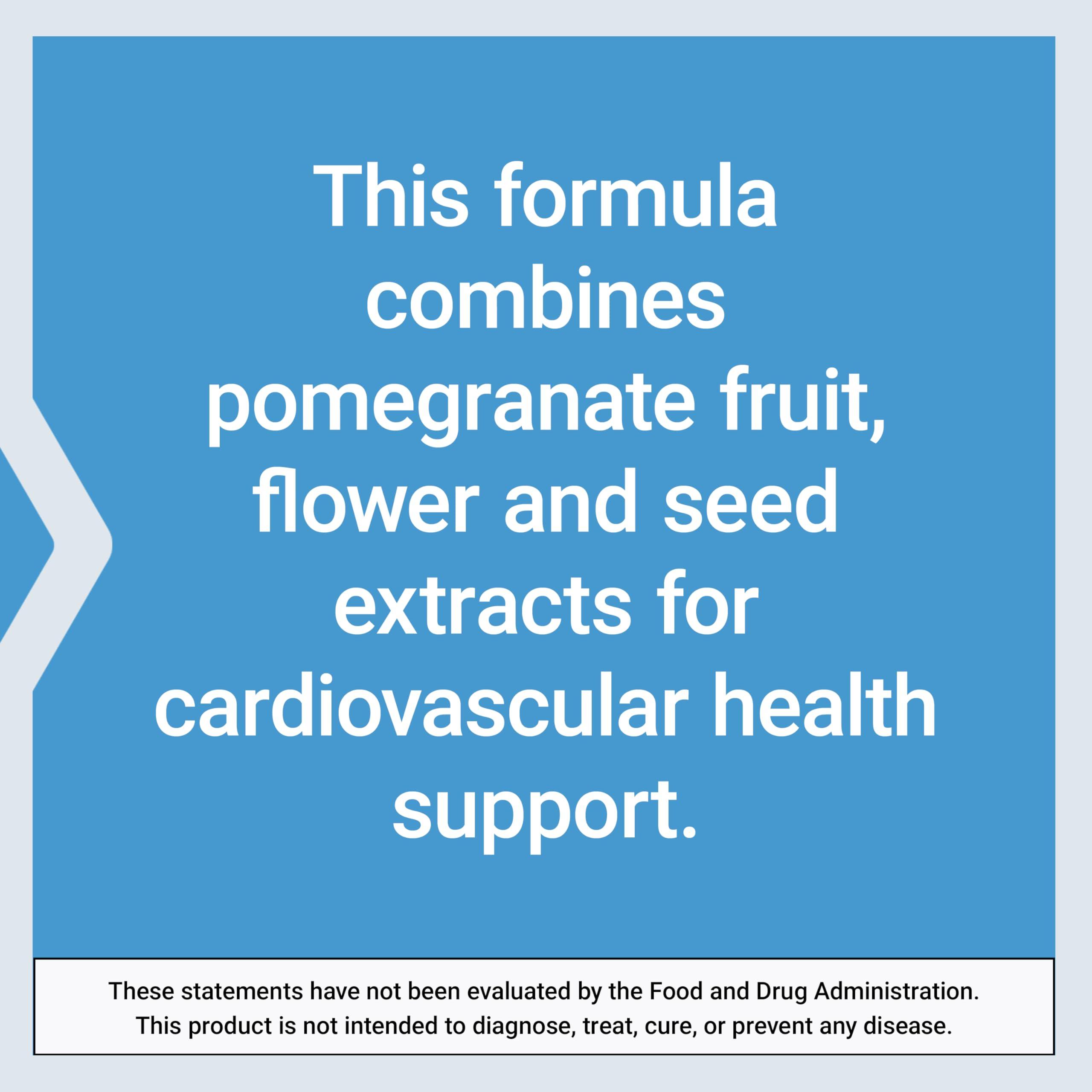 Life Extension Life Extension Pomegranate Complete, Fruit Extract, Flower, Seed Oil Extract, Cardiovascular Health, antioxidant Support, superfood Supplement, Gluten Free, Non-GMO, 30 softgels