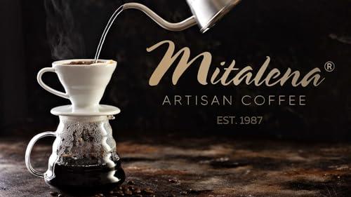 Mitalena Gourmet Coffee Mitalena Dark Roast Low Acid Coffee Pods, Organic French Roast, Small Batch Artisan Coffee, Compatible with Keurig K Cup Coffee Maker, 96 K Cups for Great Value