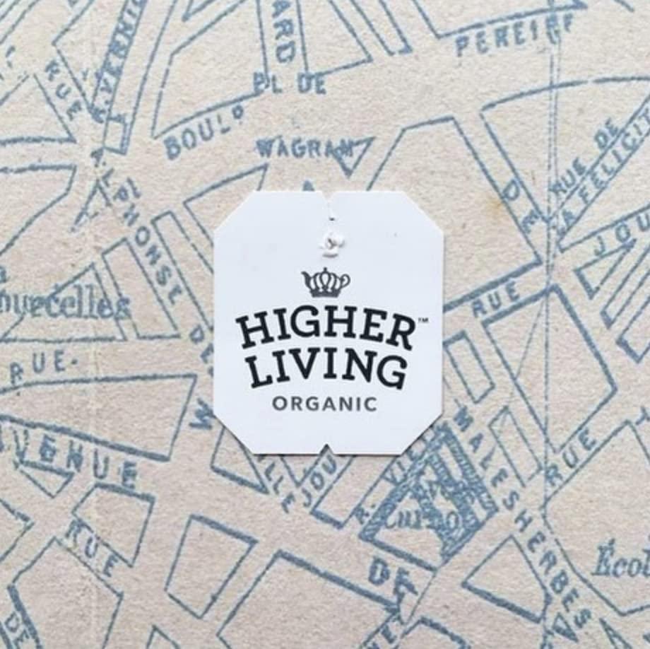 Higher Living Higher Living Organic Lemon & Ginger Herbal Tea - 15 Teabags | with Licorice Root, Lemongrass, Lemon Peel & More | Tangy & Spicy Flavor | Caffeine Free | Use as Hot or Iced Tea | 1.05oz/30g