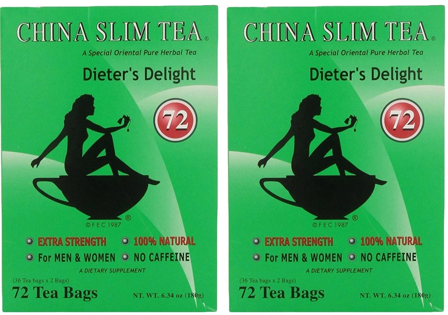 China Slim China Slim Dieter's Tea Delight, Large, 72-Count (Pack of 2, 144 tea bags total)