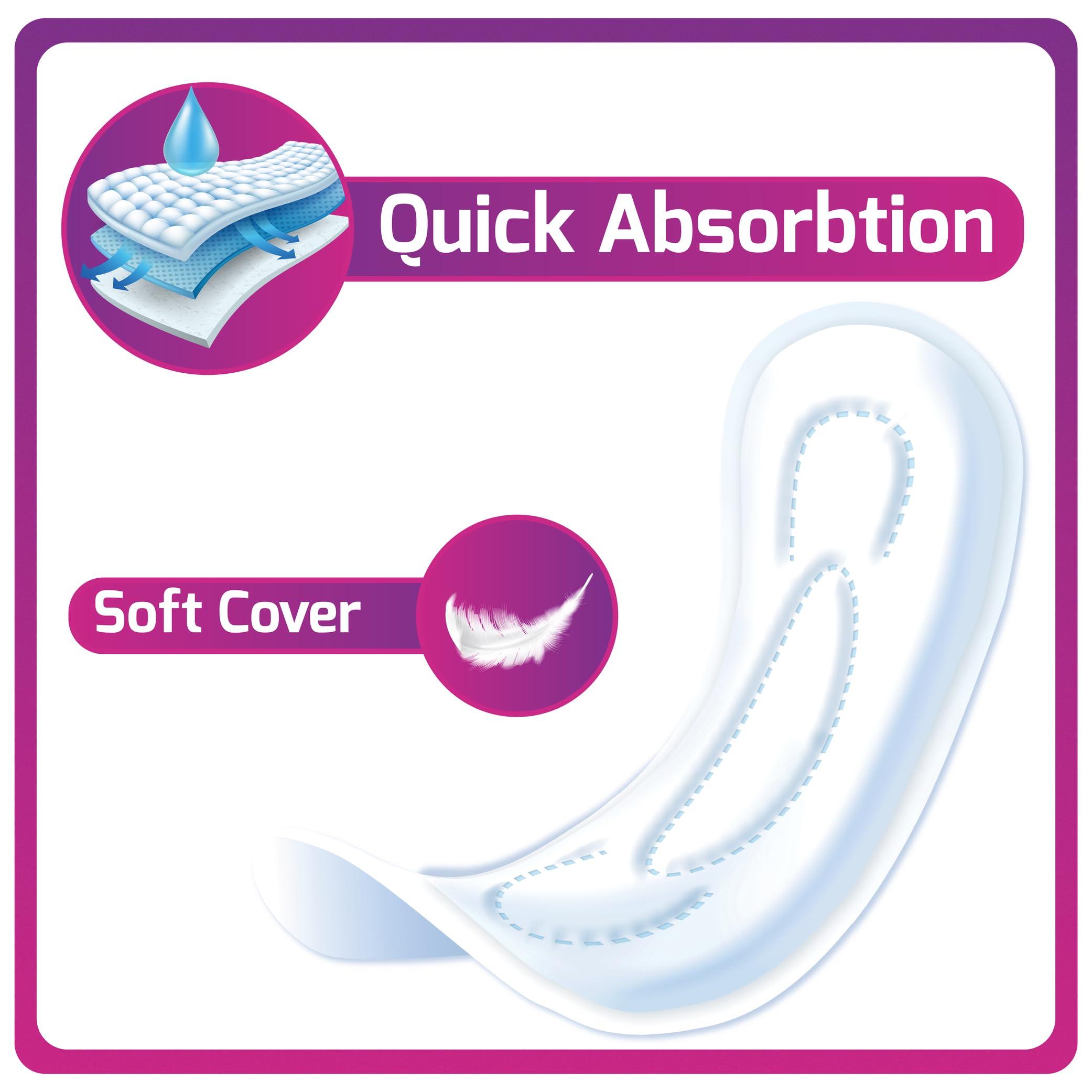 BODYFORM Bodyform Maxi - Premium Sanitary Napkins, Cushion Soft Always Comfortable and Ultra-Absorbent (Regular, 168 Count (12 Packs of 14 Counts))