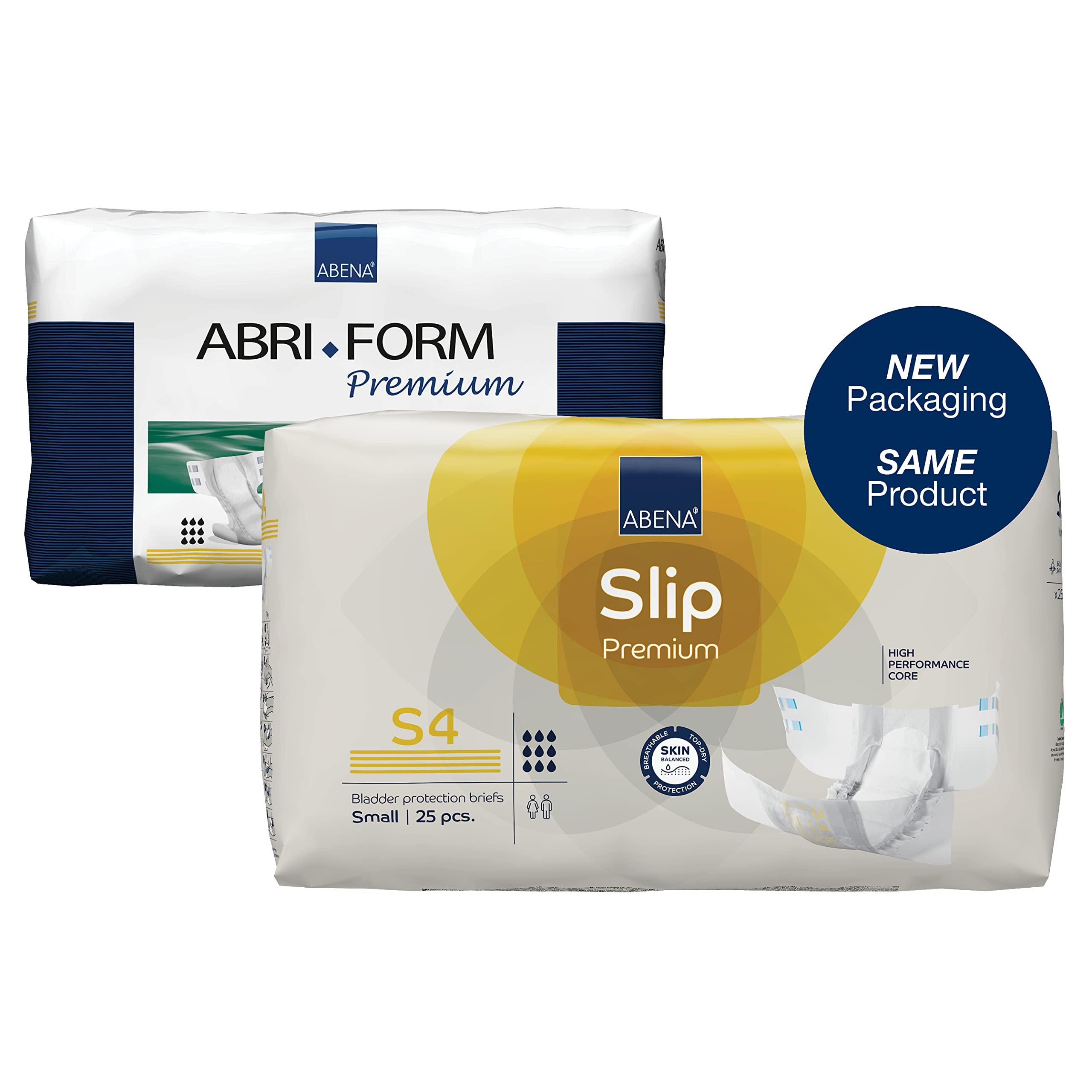 Abena Abena Slip Premium Incontinence Briefs, Level 4, (Small to Extra Large Sizes), Small, 50 Count