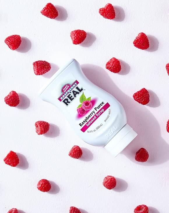 Rel Infused Exotics Raspberry Rel Infused Exotics, Raspberry Puree Infused Syrup, 16.9 FL OZ Squeezable Bottle (Pack of 3)