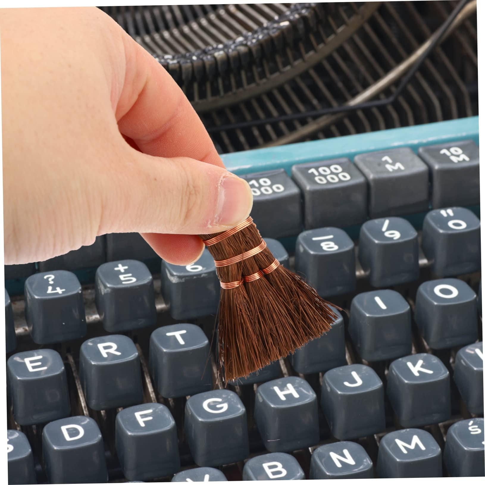 COLLBATH COLLBATH Small Broom Pendant Outdoor Keyboard Broom Duty Lint Remover Garage Whisk Dustpan Long Handle Upholstery Power Scrubber Sweeper Top Flash Wipes Home Soap Palm Brown Silk