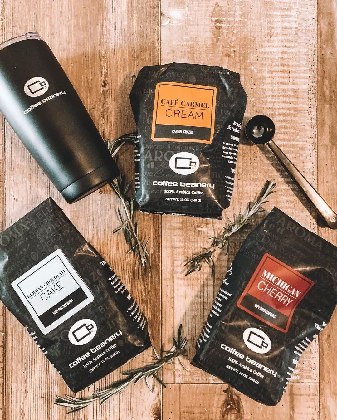 Coffee Beanery Michigan Cherry Coffee by Coffee Beanery | 12oz Flavored Coffee Ground Medium Roast Coffee | 100% Specialty Arabica Coffee Ground | Gourmet Coffee | Flavored Coarse Ground Coffee Medium Roast