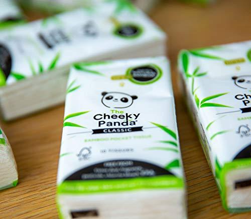 The Cheeky Panda The Cheeky Panda Bamboo Pocket Tissues, 8 Pack of 10 Hypoallergenic Tissues, Ultra Soft, 3-Ply, White, Travel Size