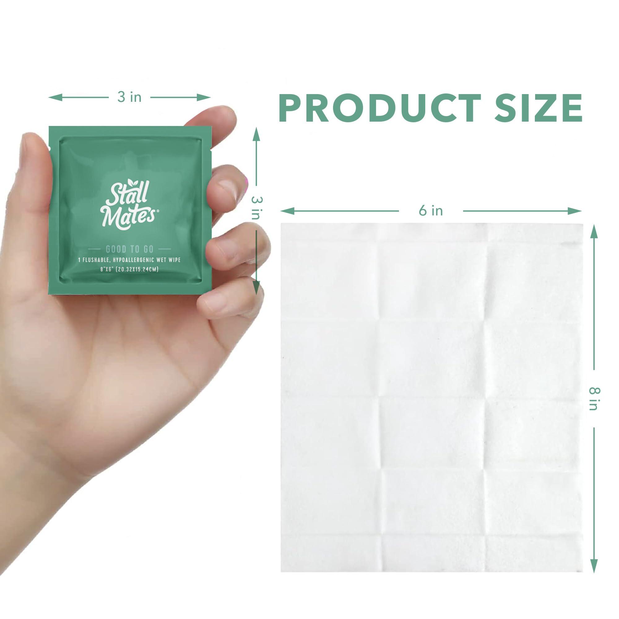 Stall Mates Wipes Stall Mates Wipes - Flushable Wipes | Individually Wrapped | Travel Friendly | Unscented with Vitamin-E & Aloe | (30 on-the-go singles)