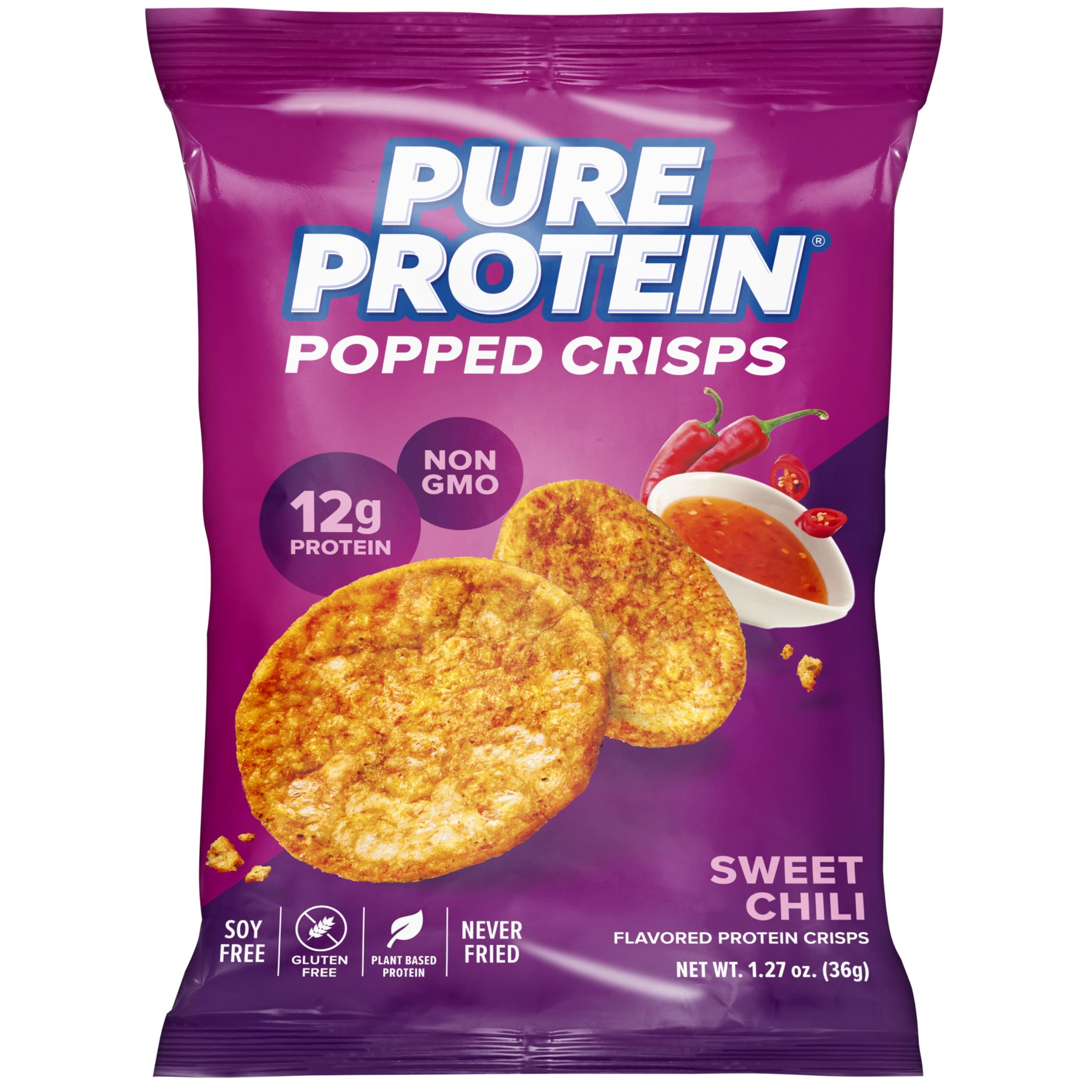 Pure Protein Pure Protein Popped Crisps, Sweet Chili, High Protein Snack, 12G Protein, 1.27oz., 12 Count