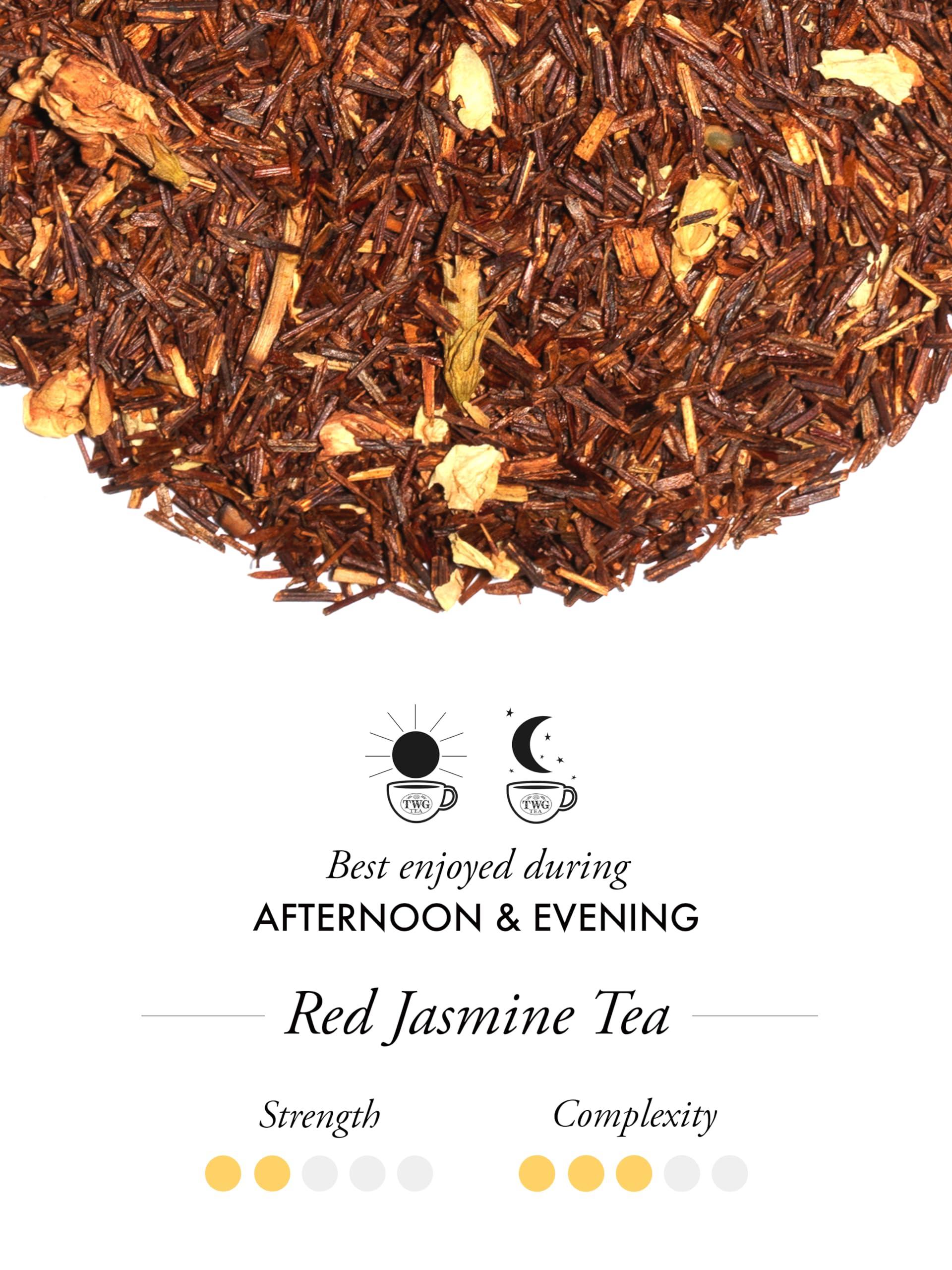 TWG TWG Tea | Red Jasmine Tea | Rooibos Tea | Jasmine Flower | 15 Hand Sewn Cotton Tea Bags | Gift Set