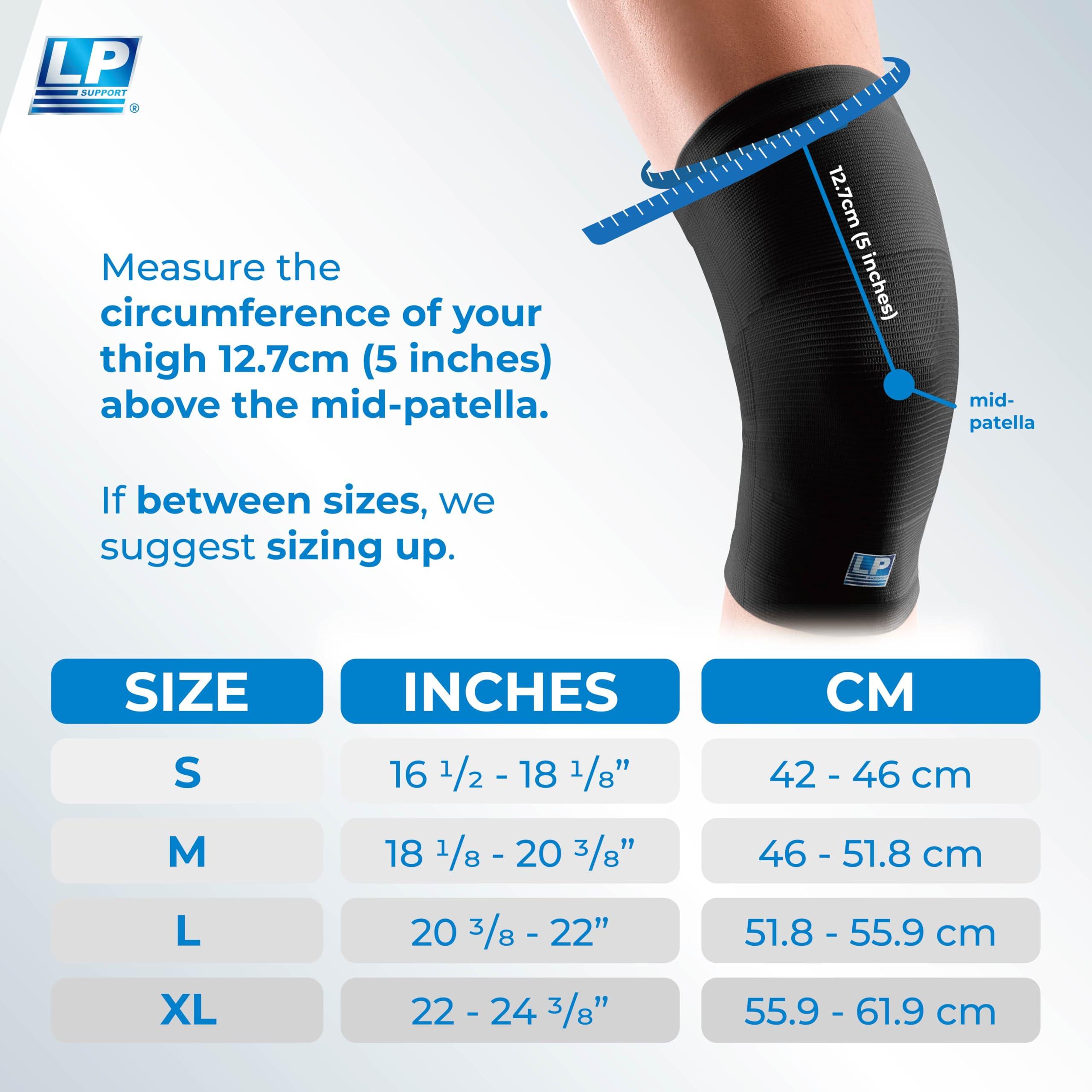 LP SUPPORT LP 647 Knee Brace For Arthritis Pain, Knee Pain Relief, Injury Recovery - Knee Sleeve For Weightlifting, Basketball, Hiking, Biking, Running, For Men Women (Blue, S, 1pcs)
