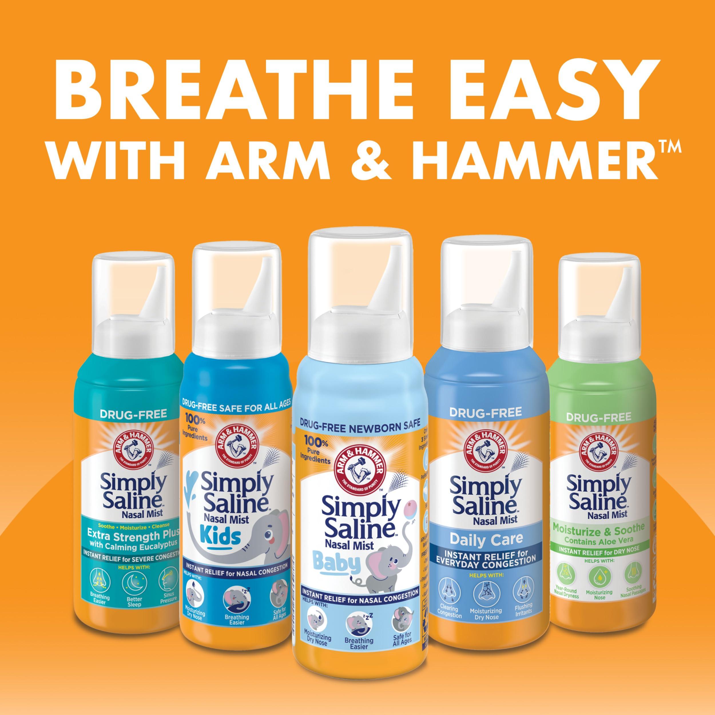 Arm & Hammer ARM & HAMMER Simply Saline Nighttime Nasal Mist 4.6oz- Instant Relief for SEVERE Congestion- One 4.6oz Bottle