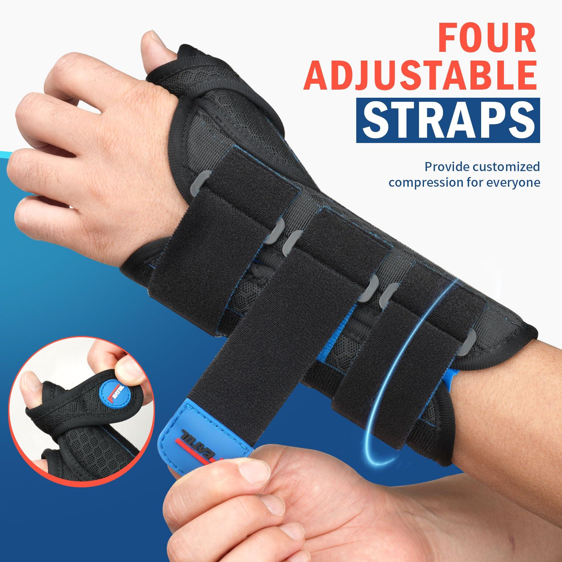 FEATOL FEATOL 2 Pack Wrist Brace with Thumb Spica Splint for De Quervain\'s Tenosynovitis, Carpal Tunnel, Tendonitis, Arthritis-Thumb Brace for Pain Relief-Left Right Hand-Large/Extra Large