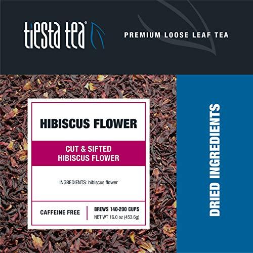 Tiesta Tea Tiesta Tea - Dried Hibiscus | Cut & Sifted Hibiscus Flower | Premium Loose Leaf Tea Blend | Non-Caffeinated Tea | Make Hot or Iced Tea & Brews Up to 200 Cups - 16 Ounce Resealable Bulk Pouch