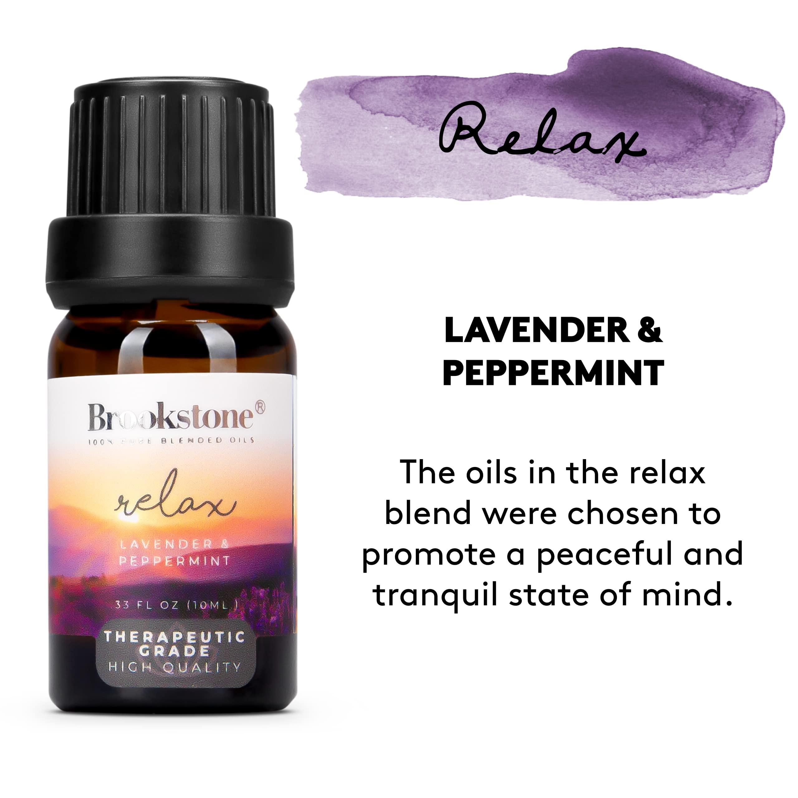 Brookstone Brookstone Essential Oil Blends Sleep Collection | Organic Essential Oil Set for Aromatherapy Diffuser, Massage Oil and Candle Scents | 3-Pack 10ml Bottles