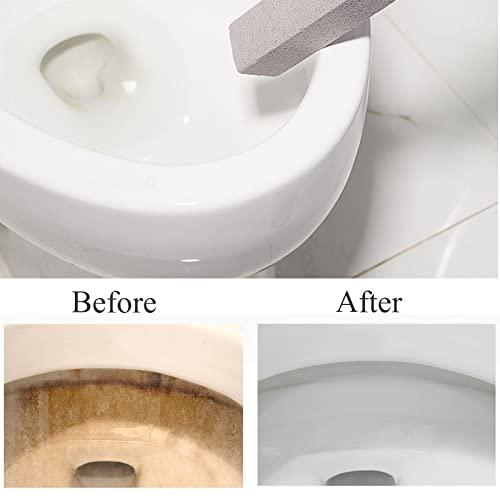 FALAMON 6 Pack Pumice Stone for Toilet Bowl Cleaning, Scouring Stick Remove Toilet Bowl Hard Water Rings, Calcium Buildup and Rust Suitable for Cleaning Toilet, Bathroom, Kitchen Sink, GrillGray